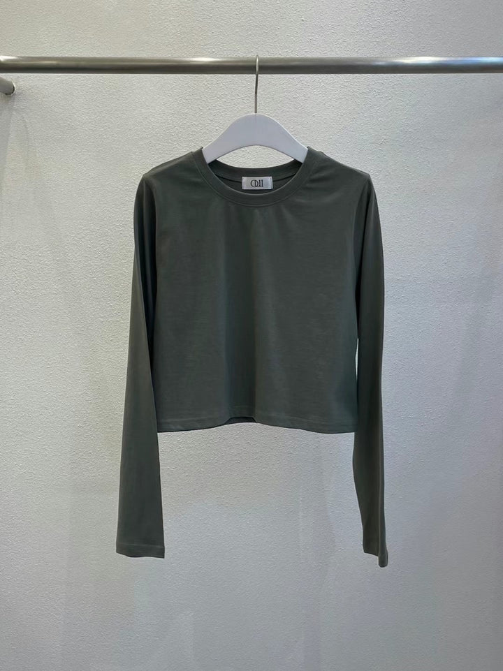 Solid color long sleeve short Tee