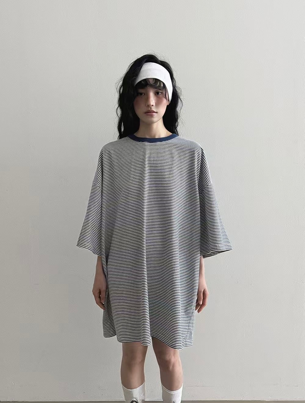 幼間領撞色長Tee