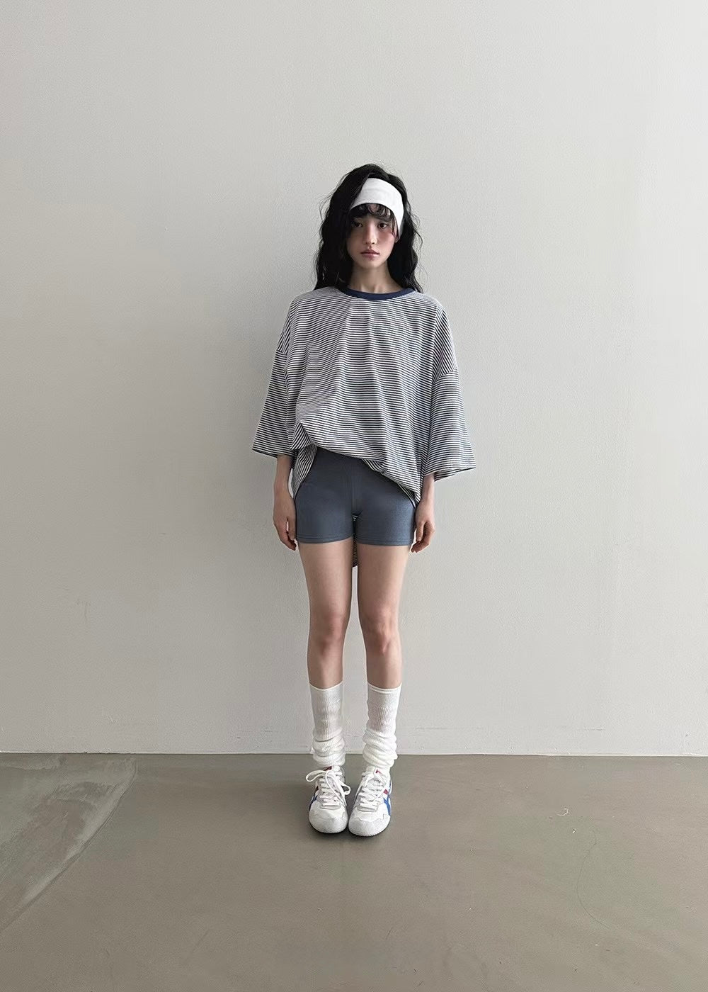 幼間領撞色長Tee