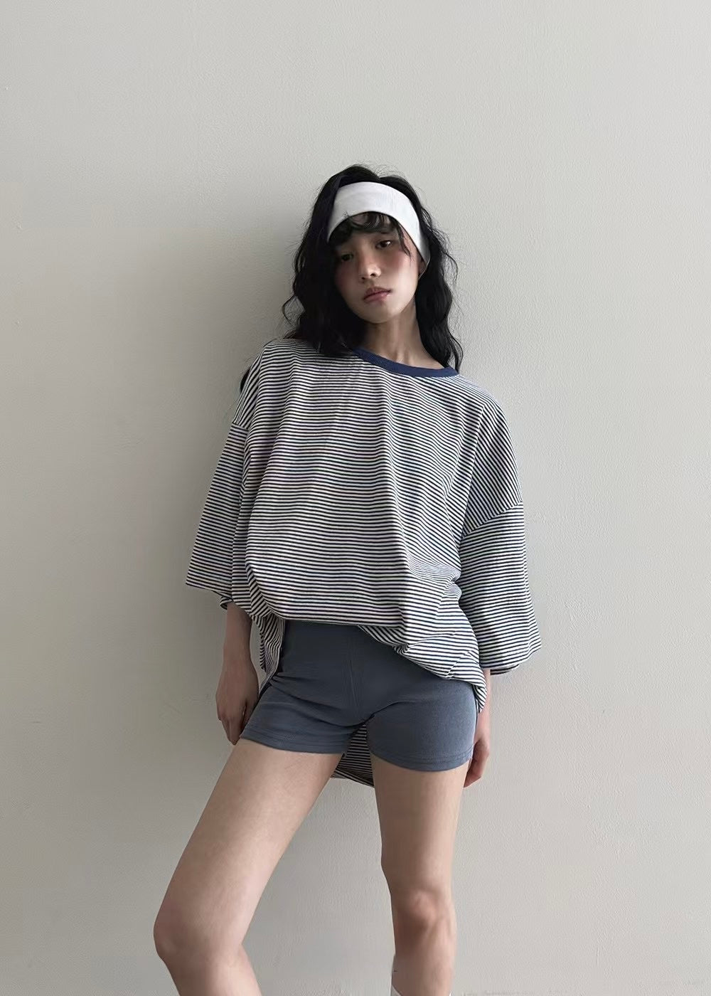 幼間領撞色長Tee