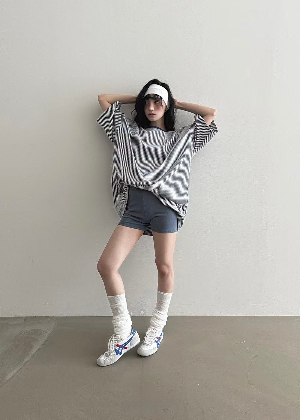 幼間領撞色長Tee