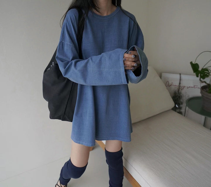 Solid color long Tee