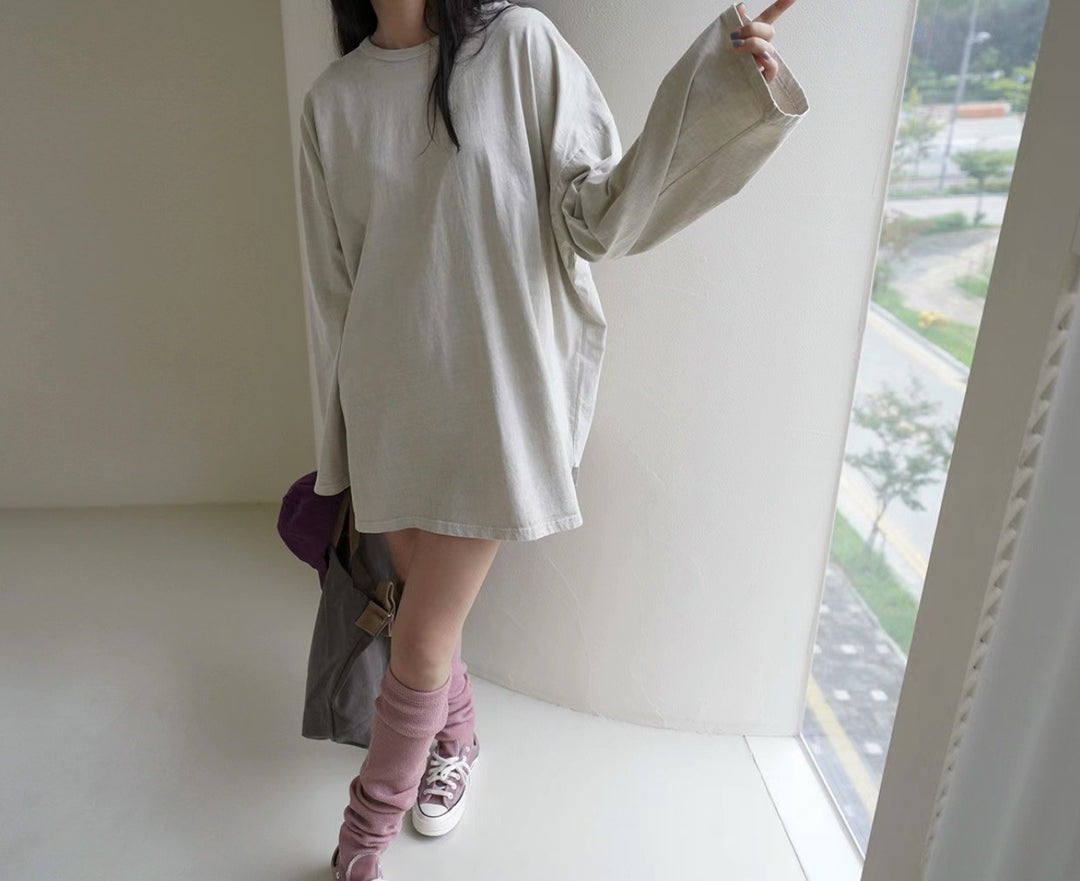 Solid color long Tee