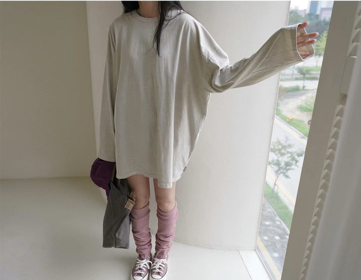 Solid color long Tee