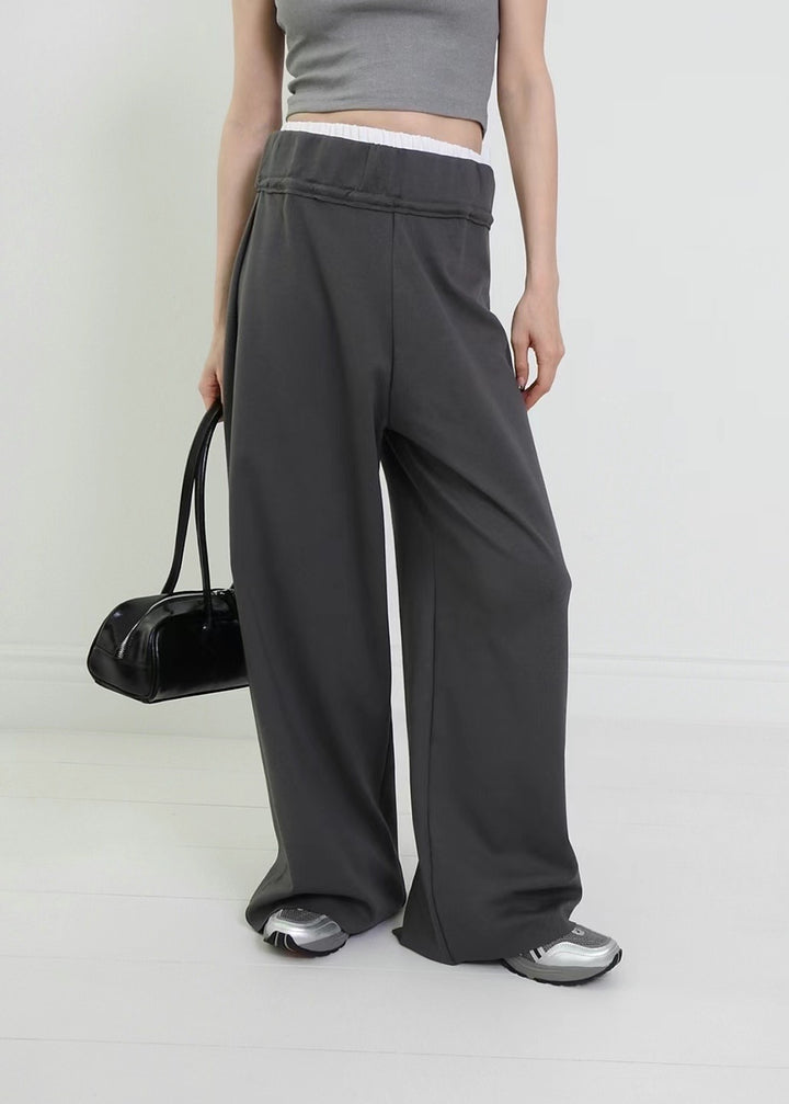 double-cuff cloth trousers