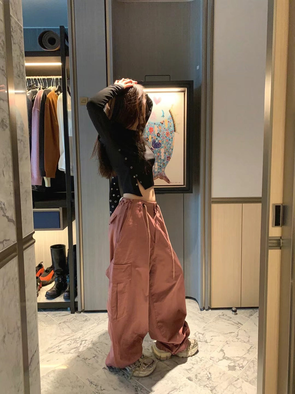 兩袋可索腳長褲