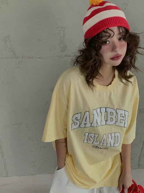 “SANIBEL”凸字Tee