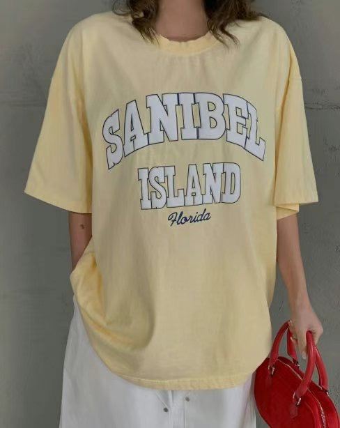 “SANIBEL”凸字Tee