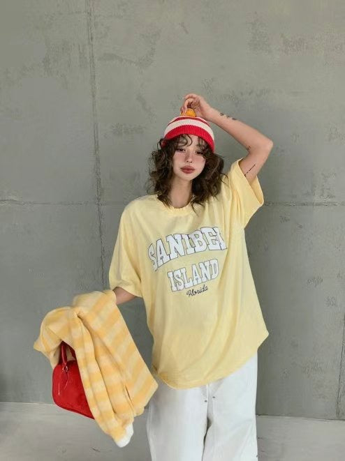 “SANIBEL”凸字Tee