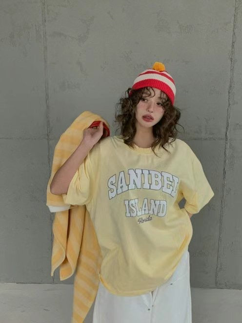 “SANIBEL”凸字Tee