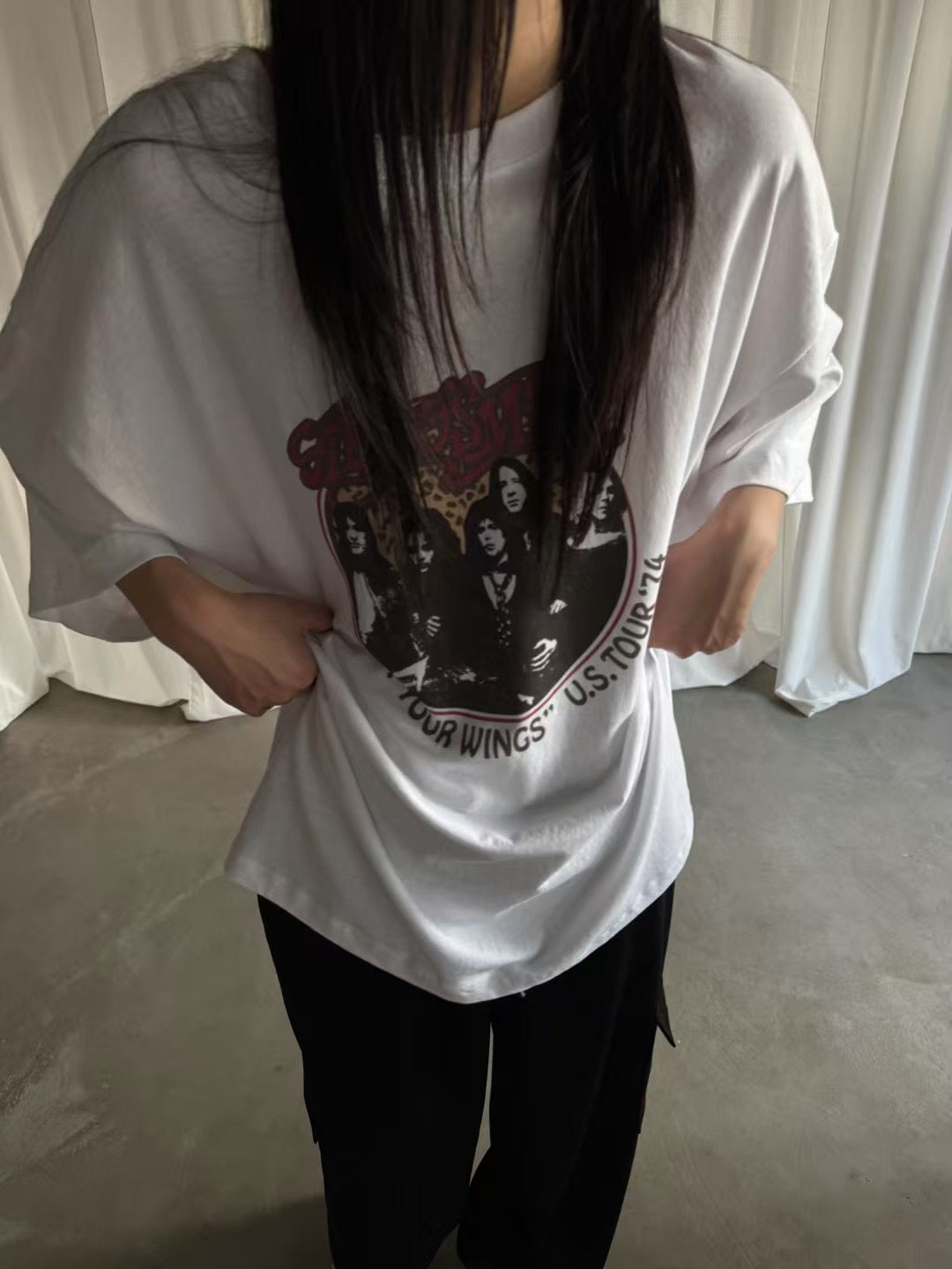 “US TOUR” 薄料長TEE