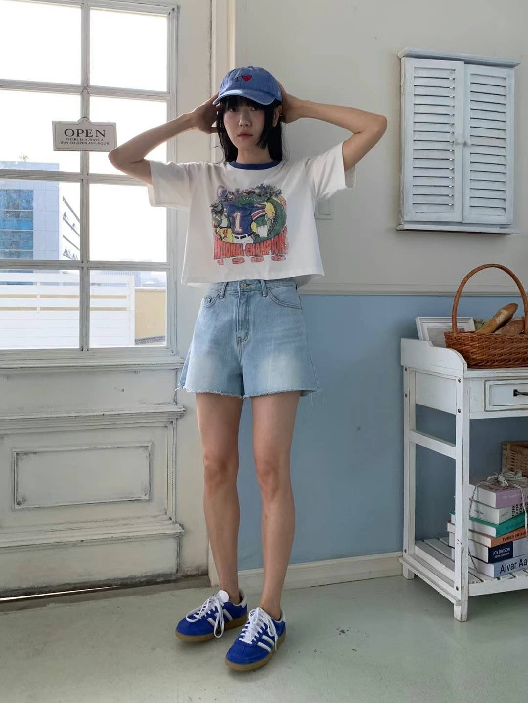 Washed Crocodile Short Tee