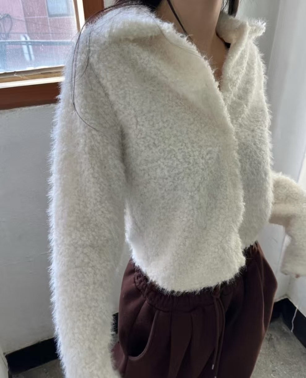 毛毛短外套