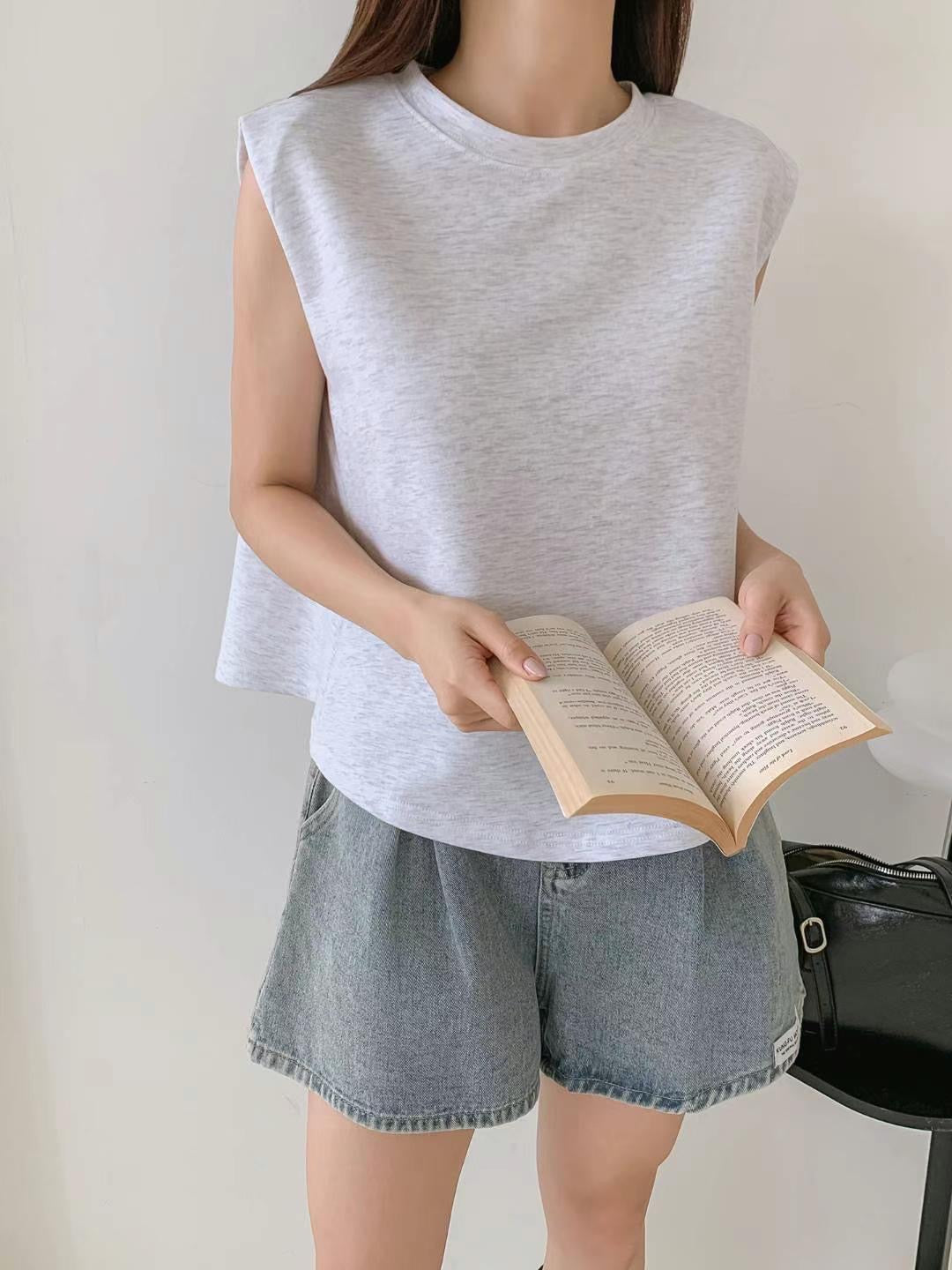 全棉圓腳背心
