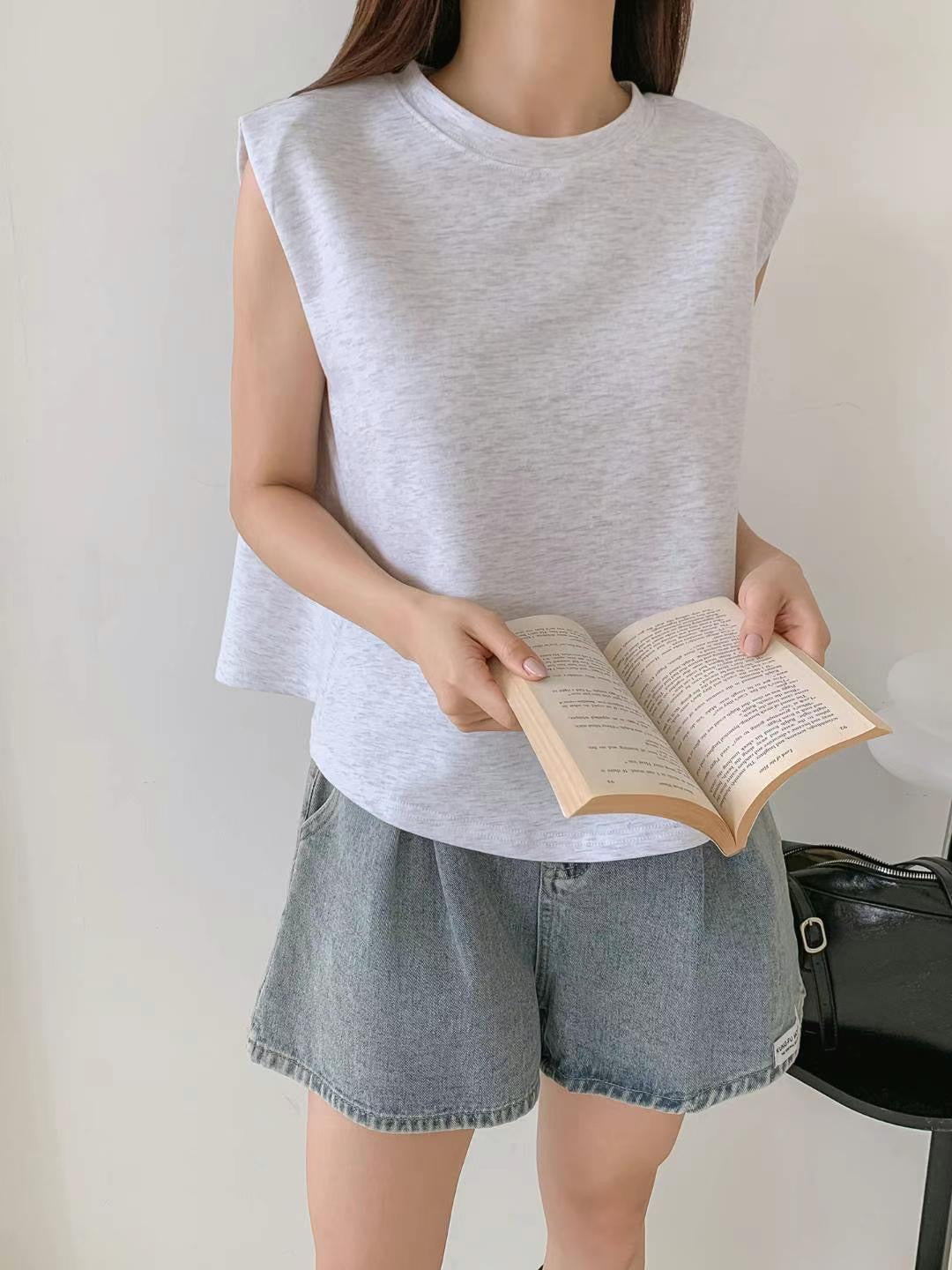 全棉圓腳背心