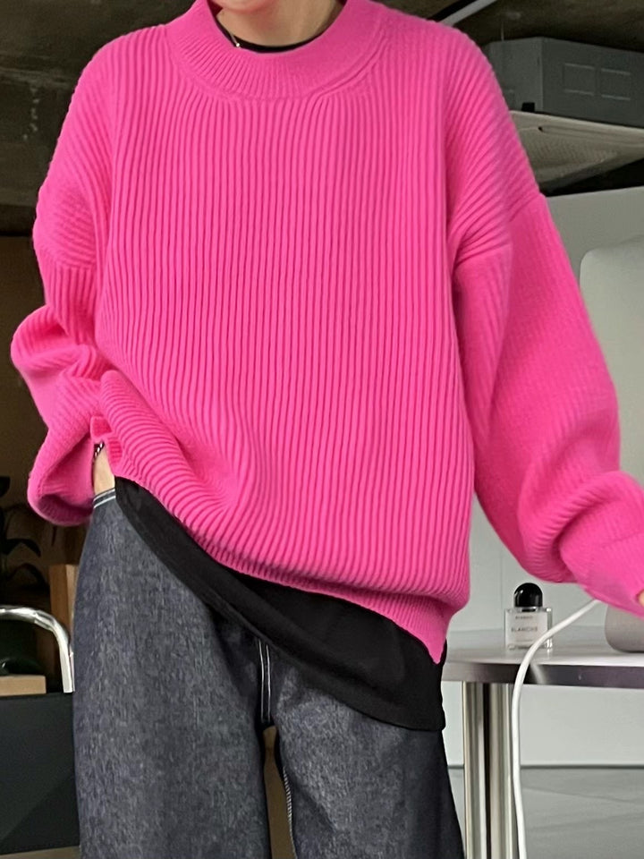 pitted wool cold sweater