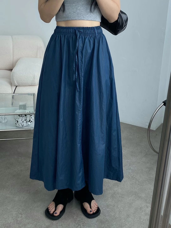 pull fabric long skirt