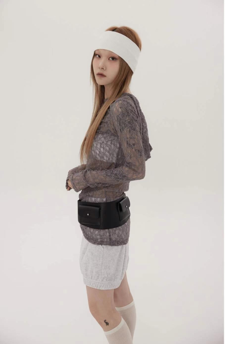 Lace hooded Tee