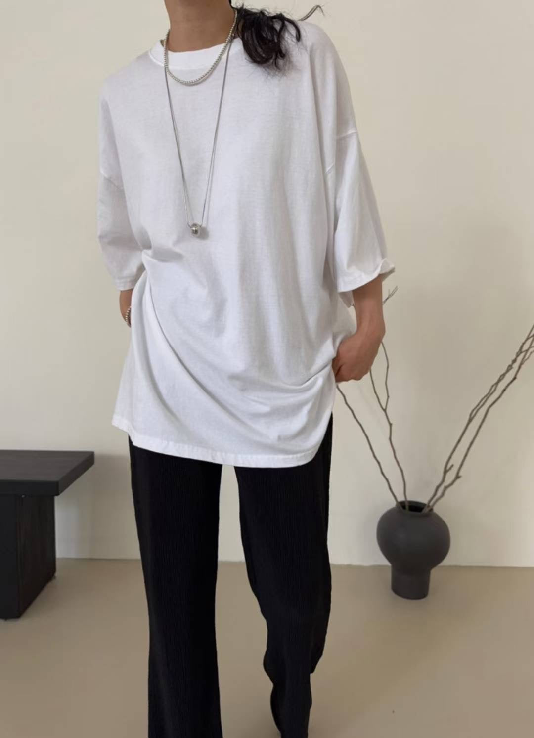 中袖長Tee