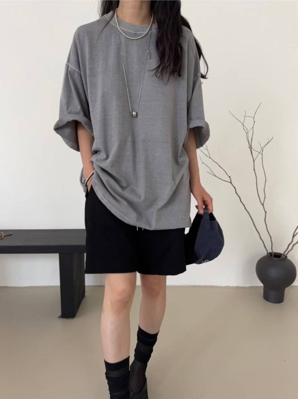 中袖長Tee
