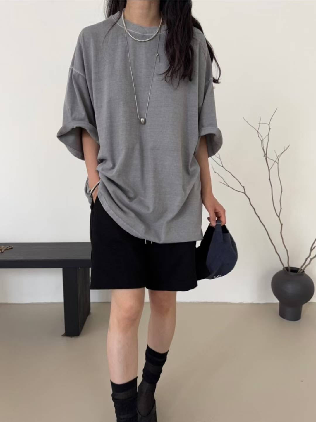 中袖長Tee