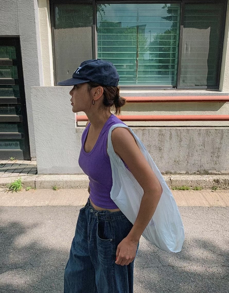 洗水大領背心