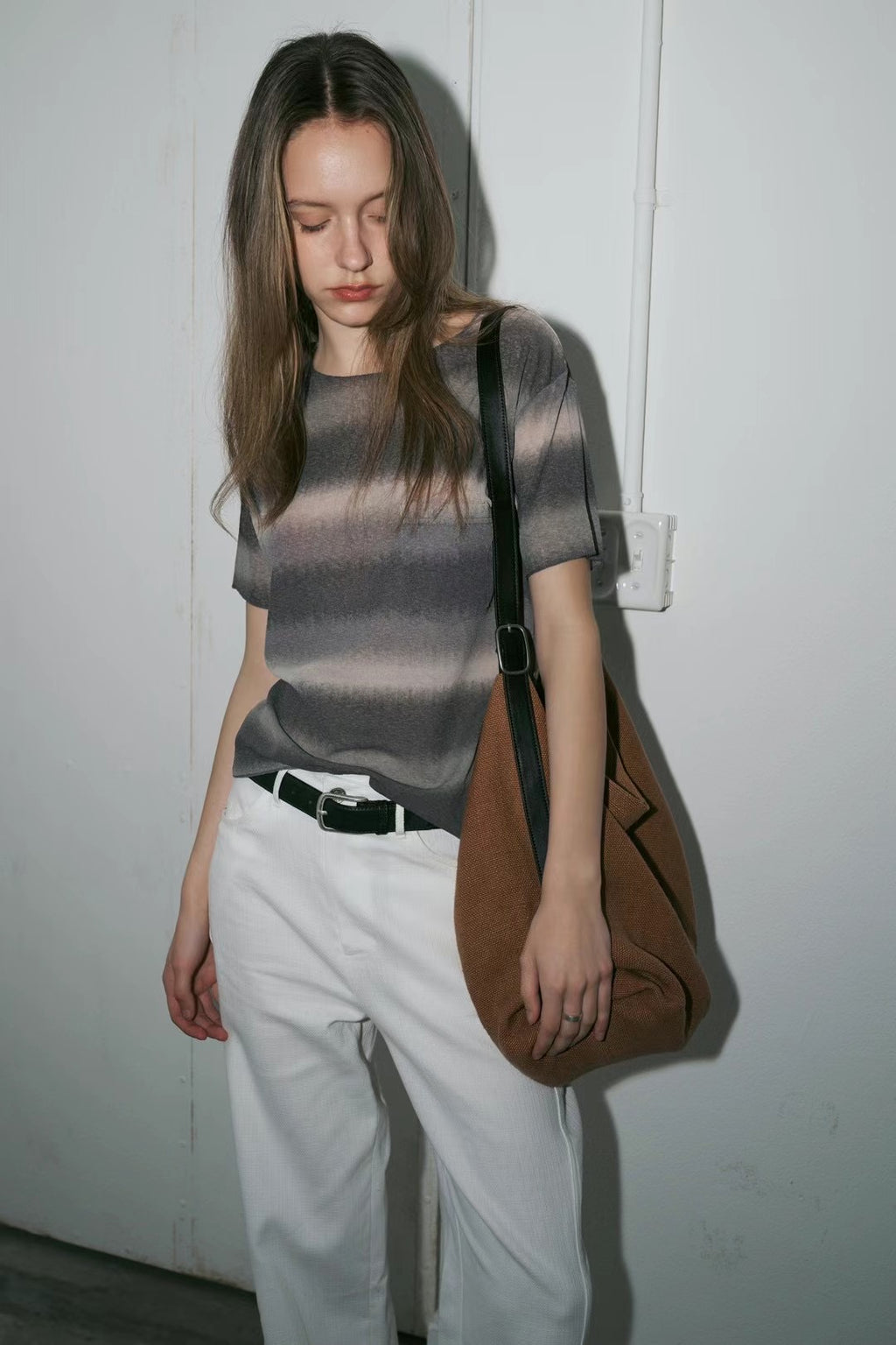 Mixed dyed horizontal Tee