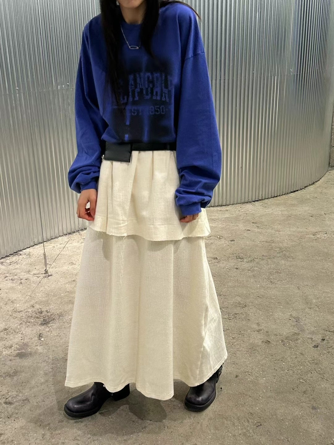 two layer long skirt