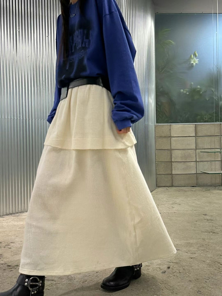 two layer long skirt