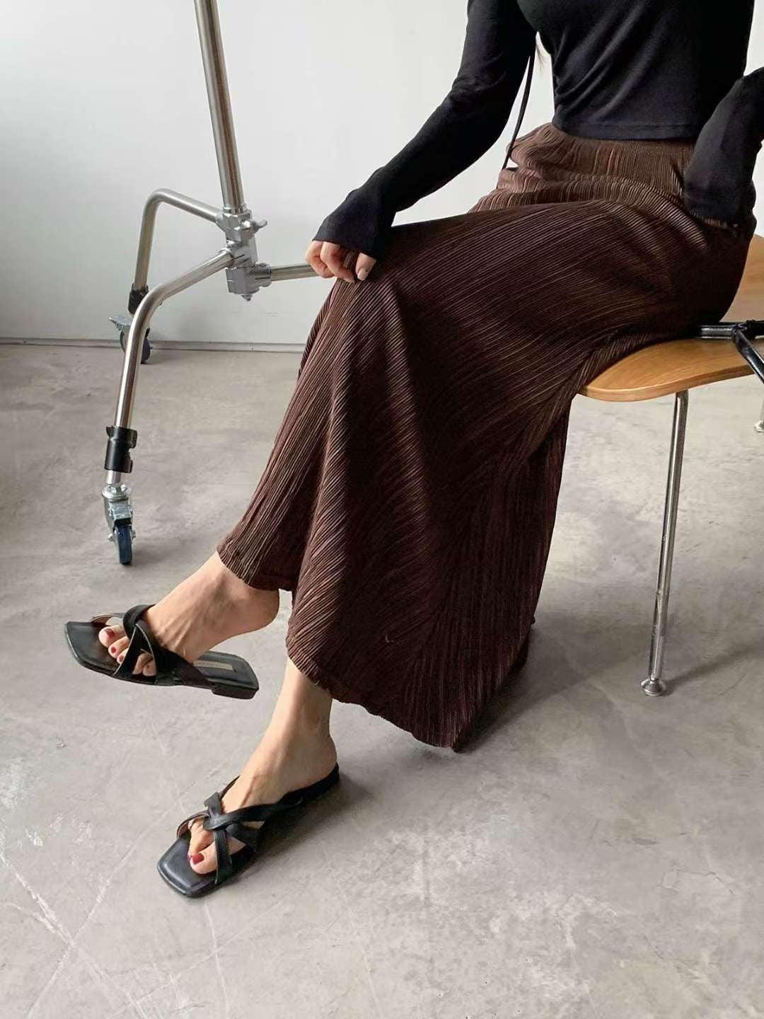 皺摺長褲