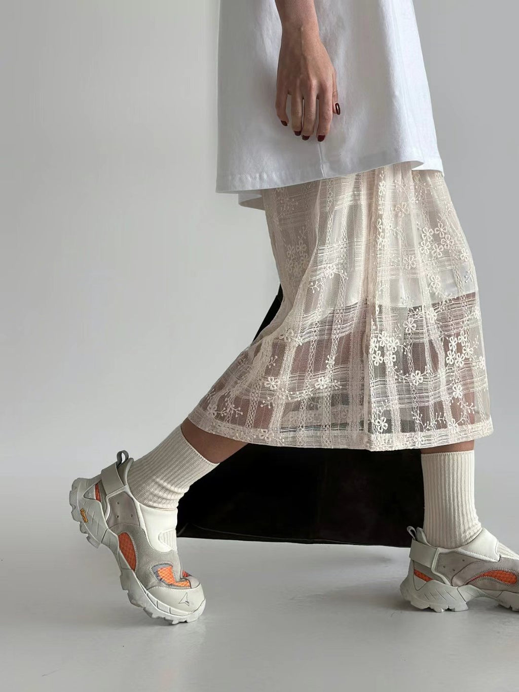 Lace半摺裙