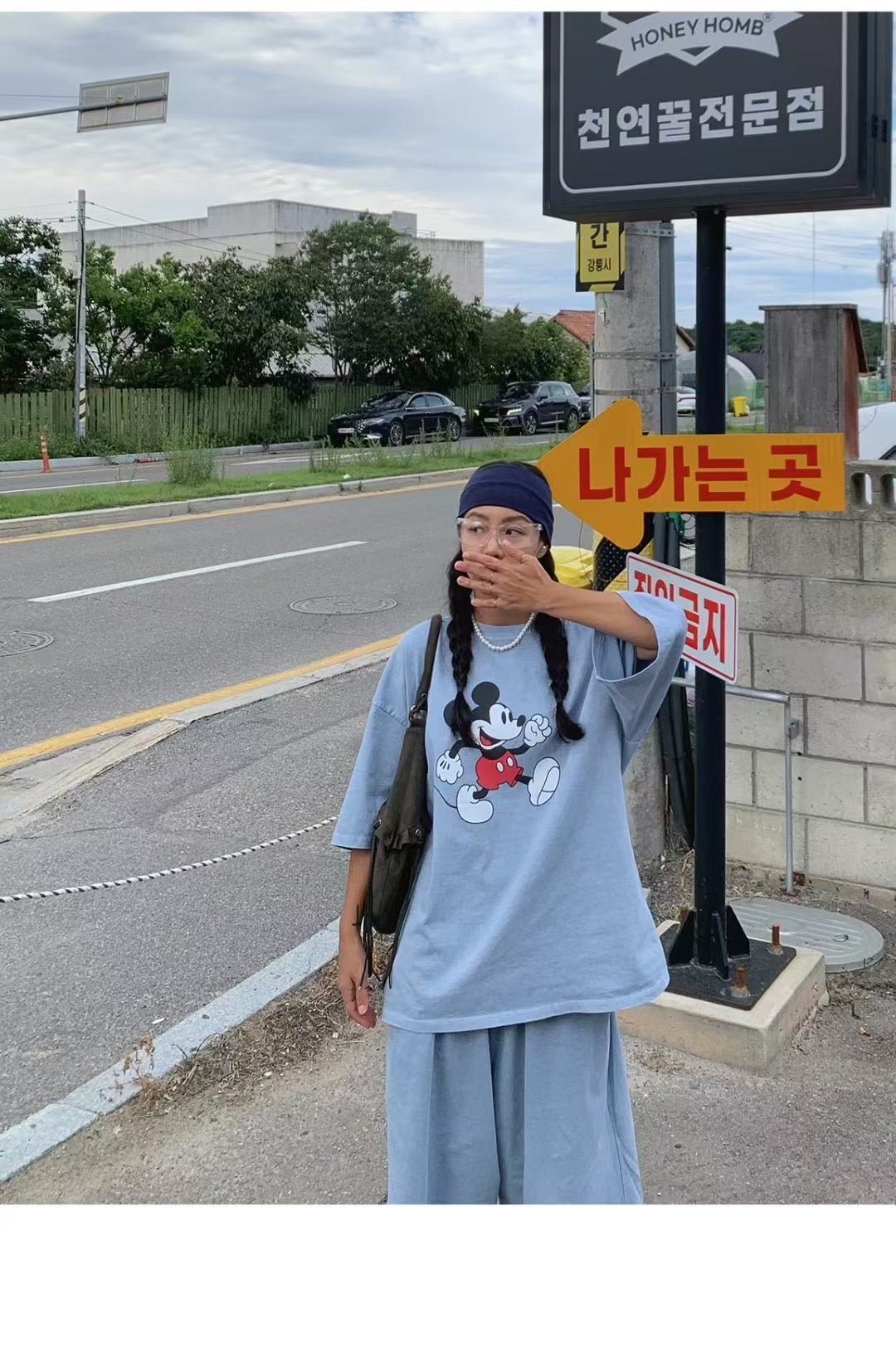 MICKEY 洗水Tee (set裝可另購洗水闊腳短褲)