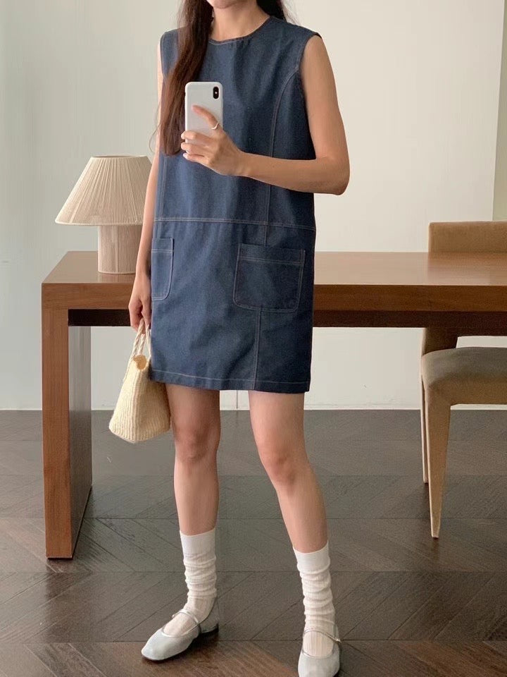 denim sundress