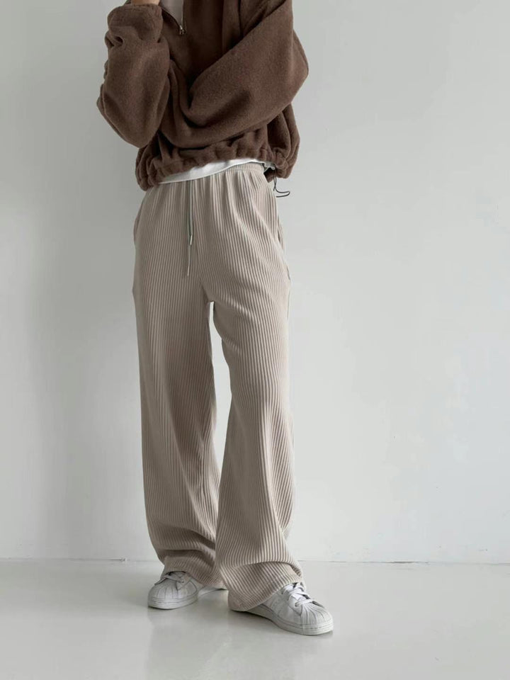 Corduroy wide-leg trousers