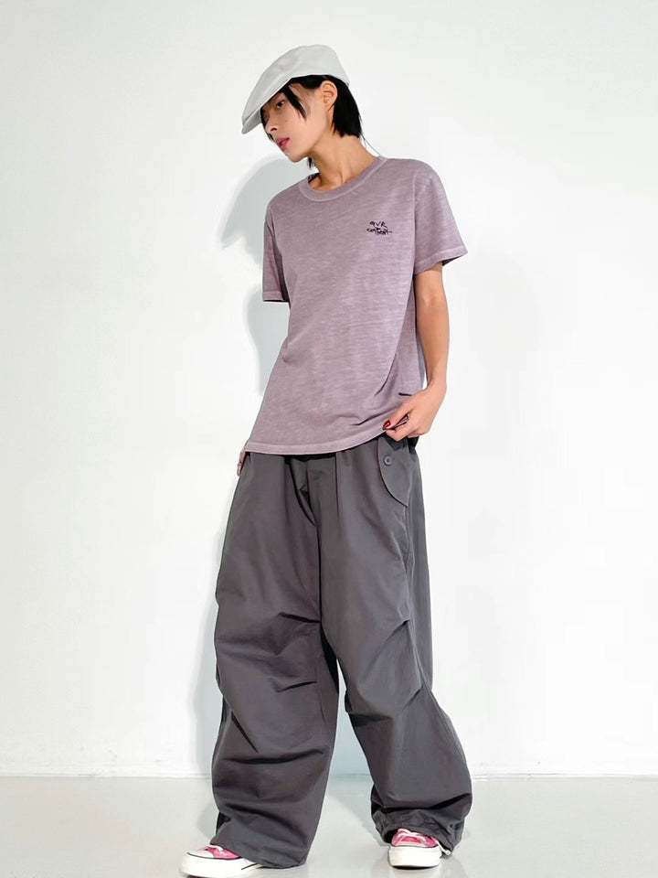 pleated leg pants