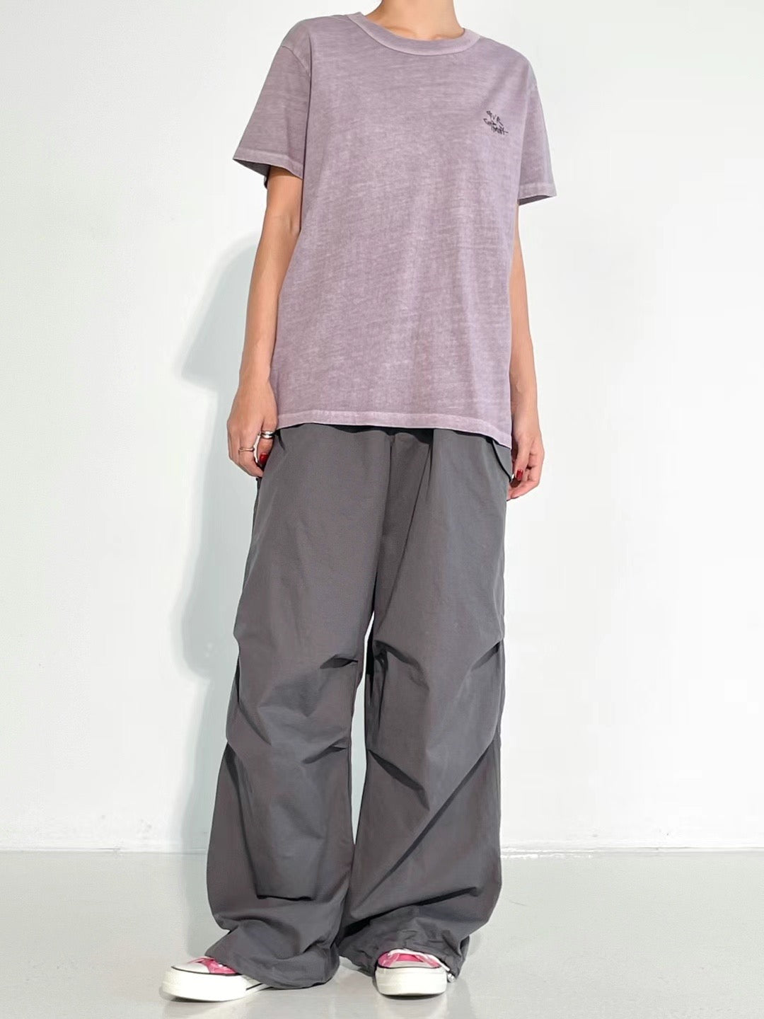 pleated leg pants