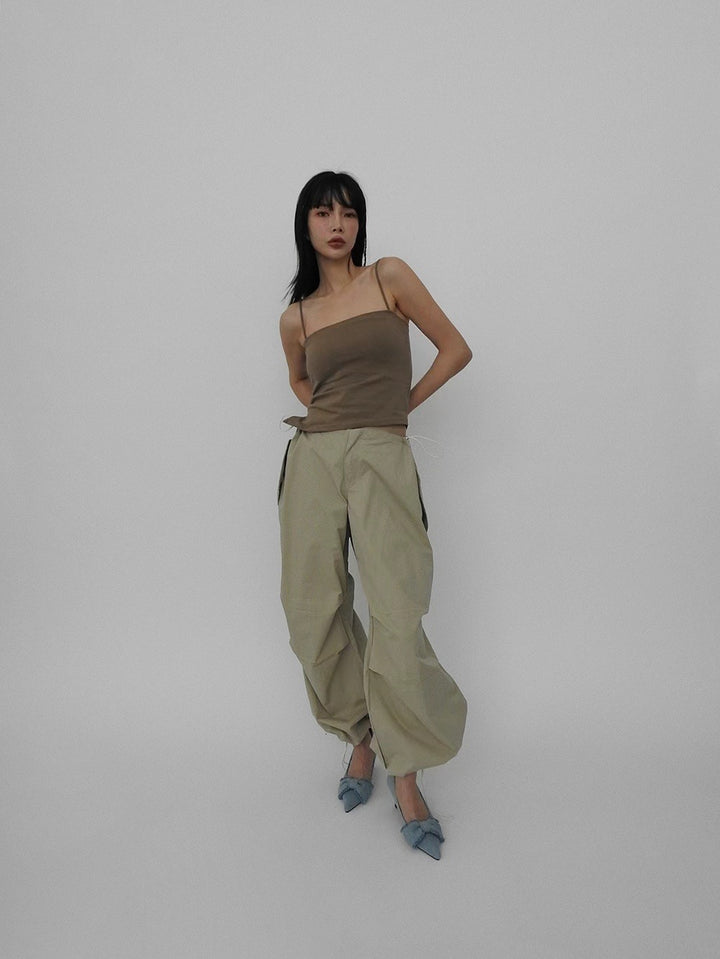 pleated leg pants