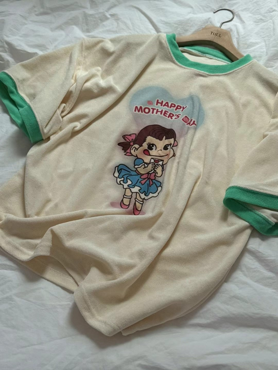 Milk girl towel material long Tee