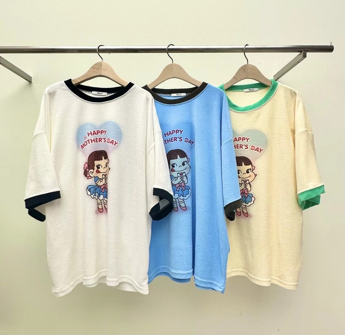 Milk girl towel material long Tee