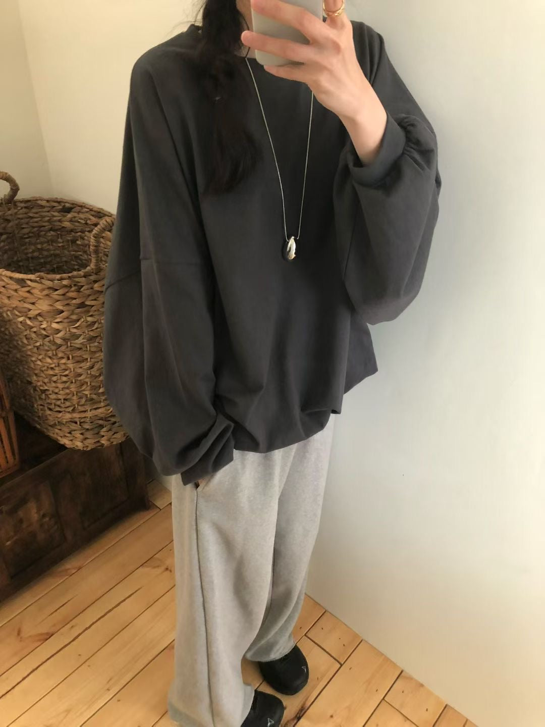 束袖長Tee