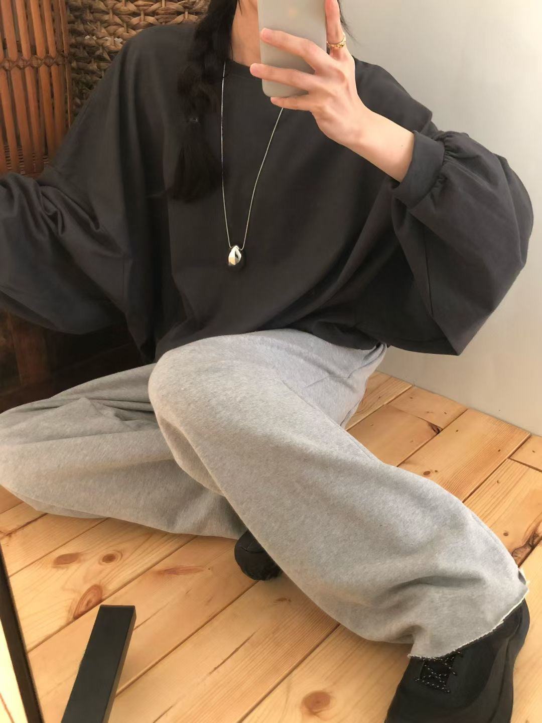 束袖長Tee