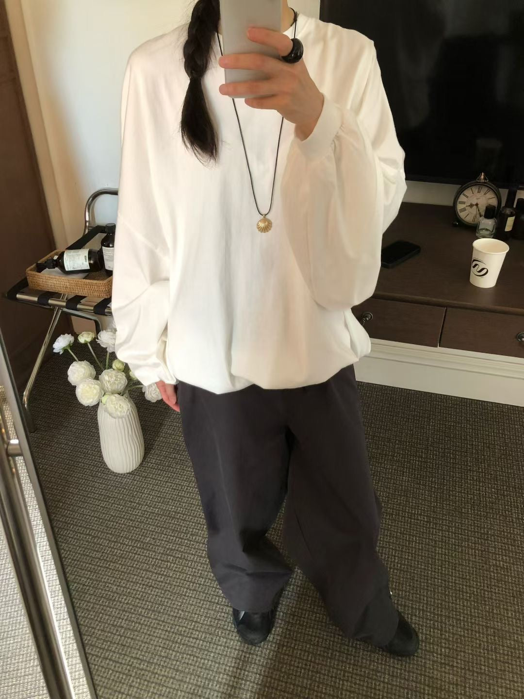 束袖長Tee