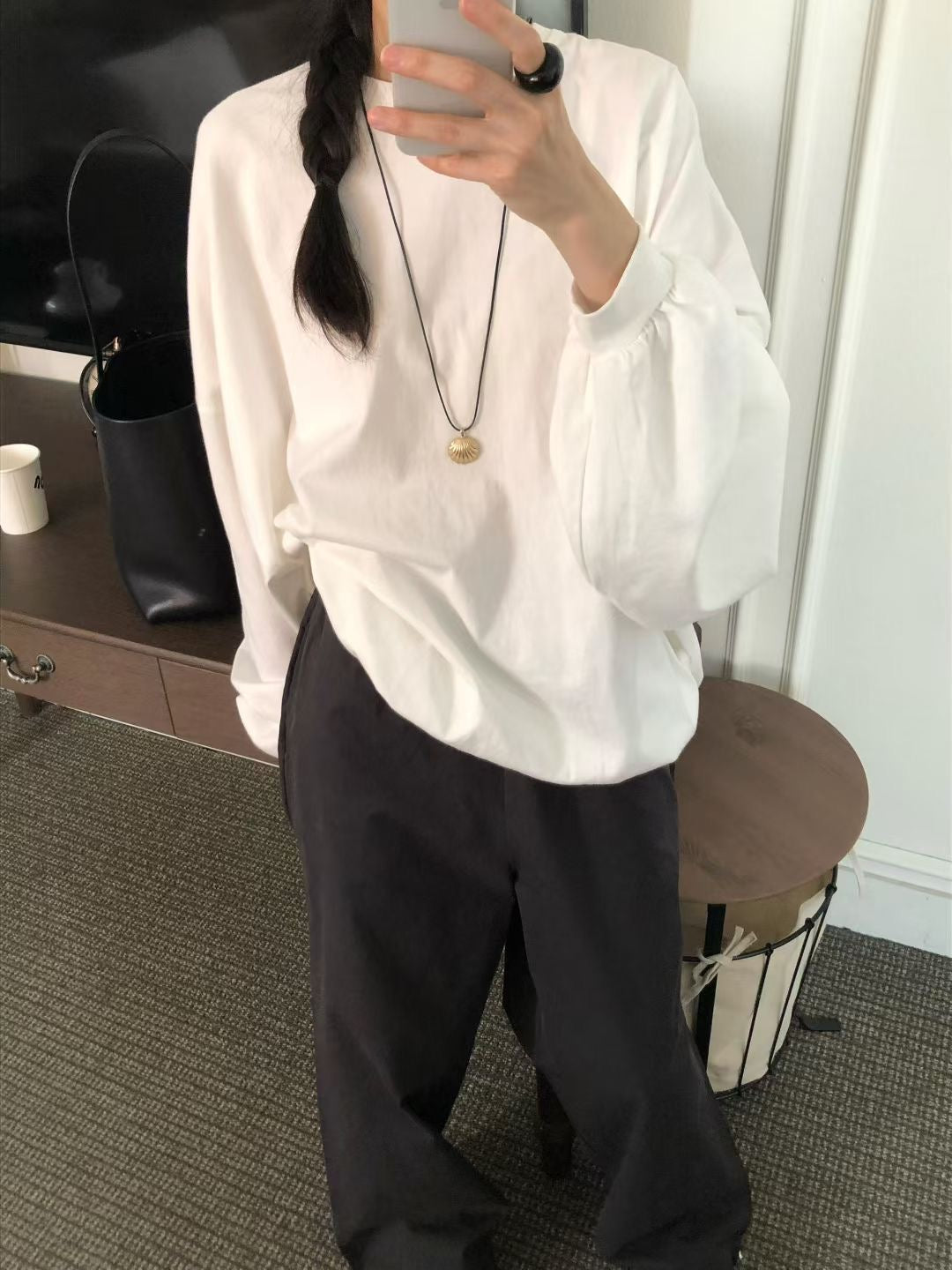 束袖長Tee
