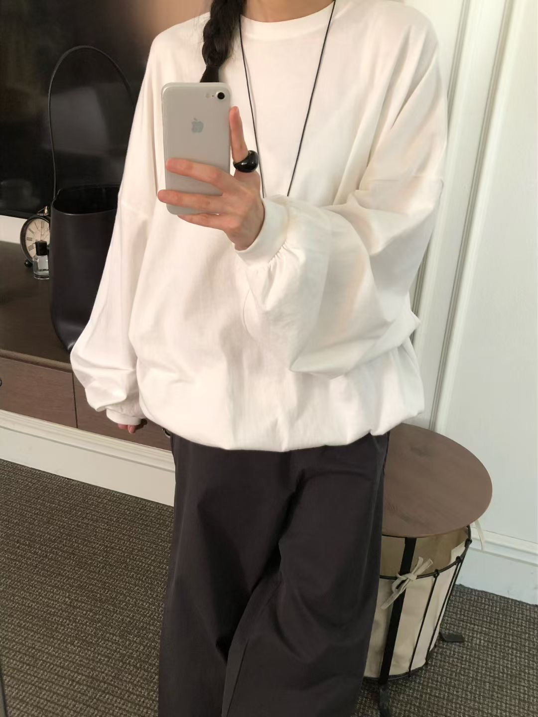 束袖長Tee