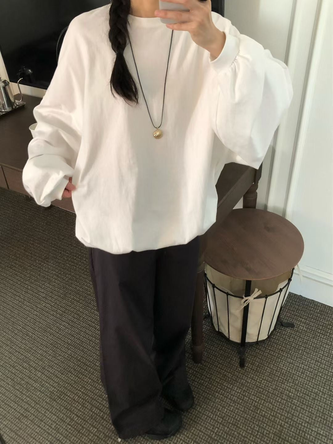 束袖長Tee