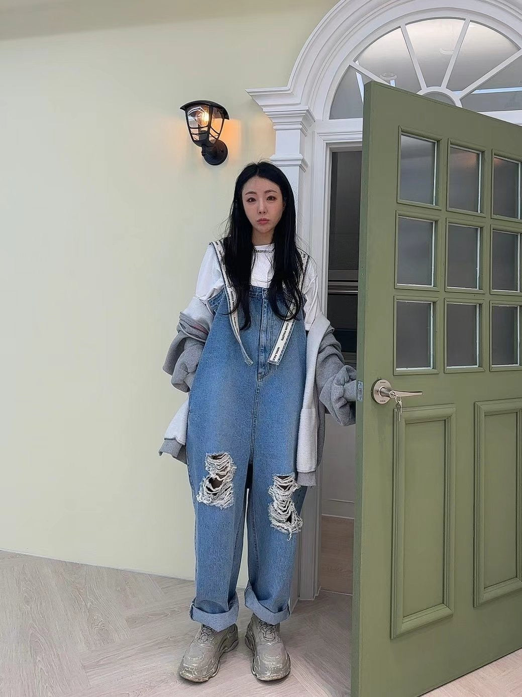 Seoul吊帶工人褲