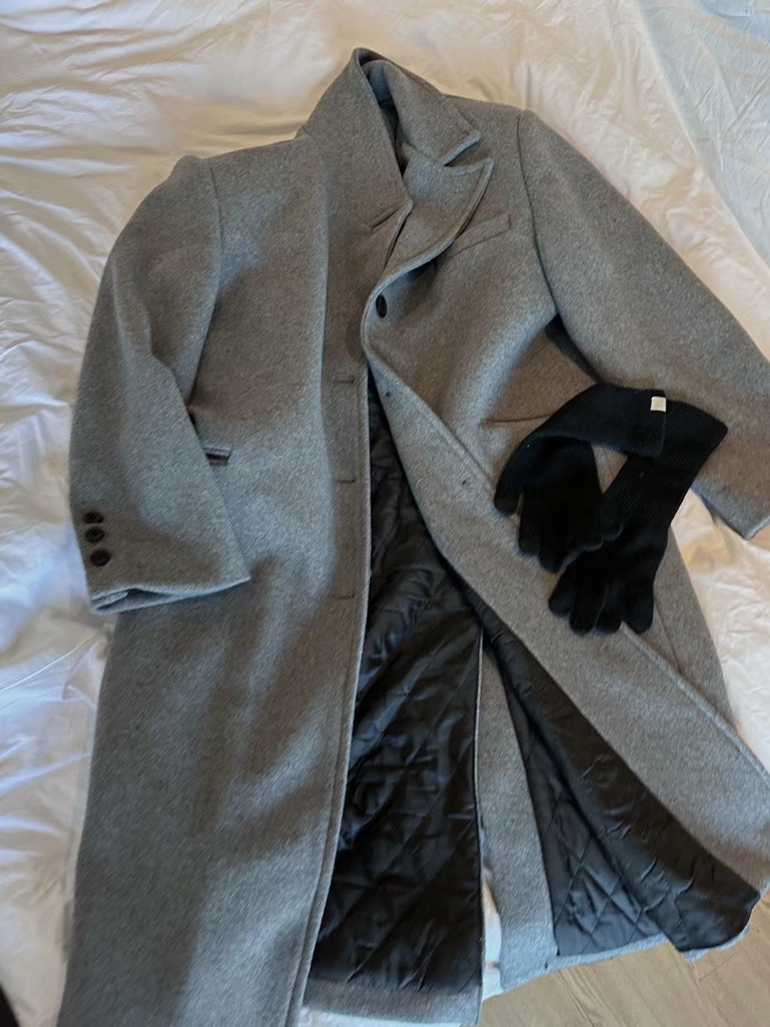 Long quilted coat