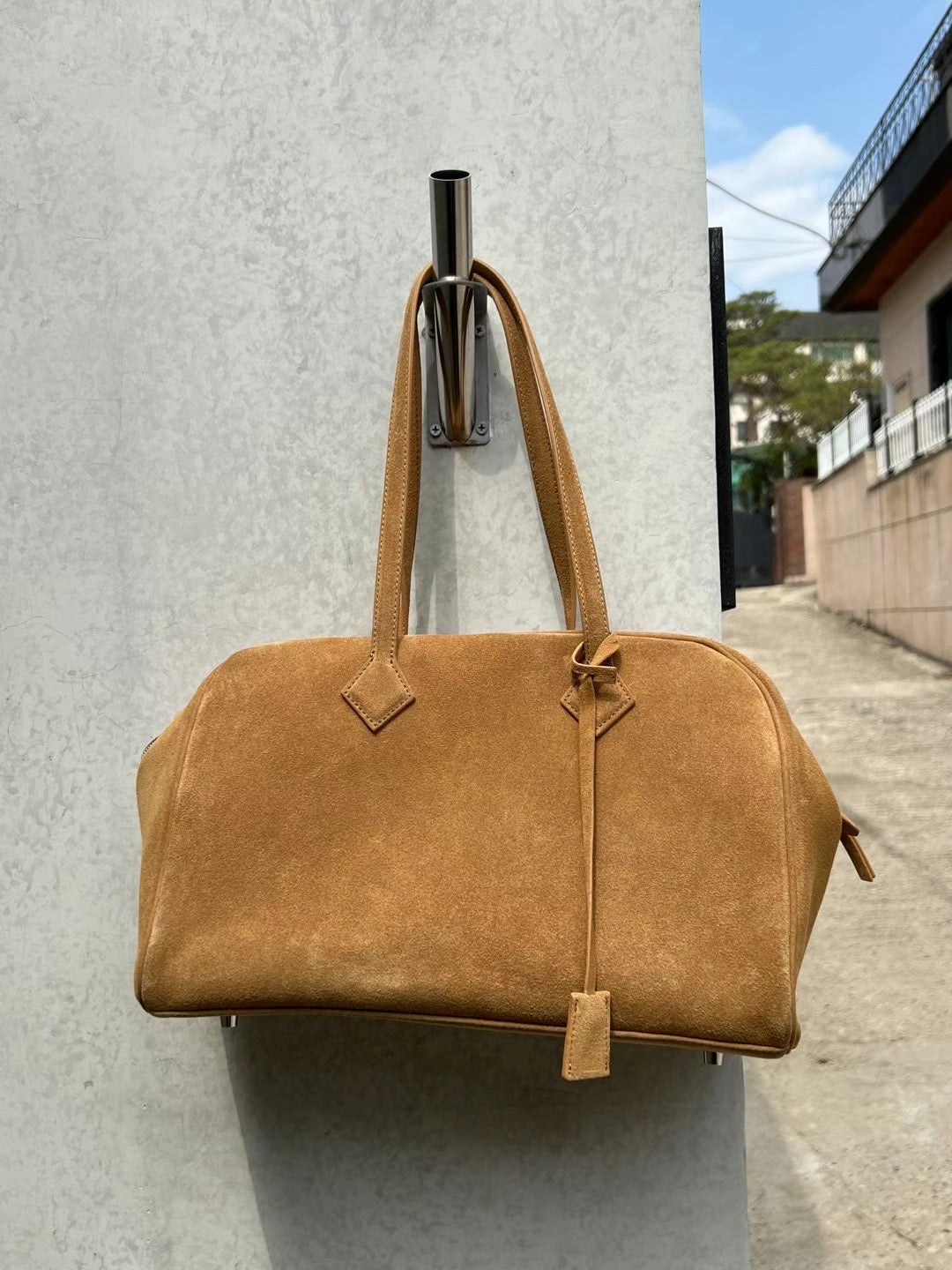 Cowhide long bag