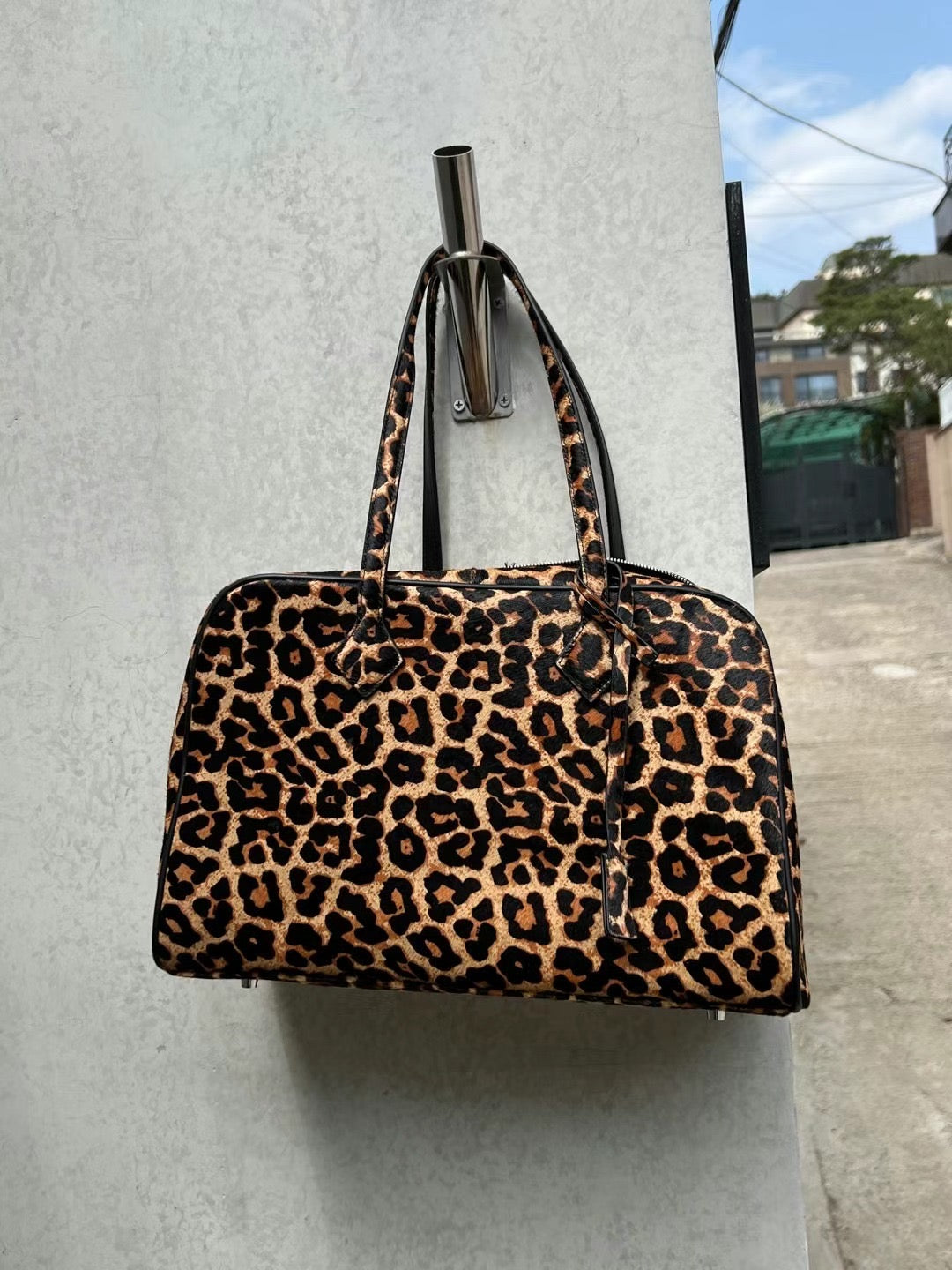 Cowhide long bag