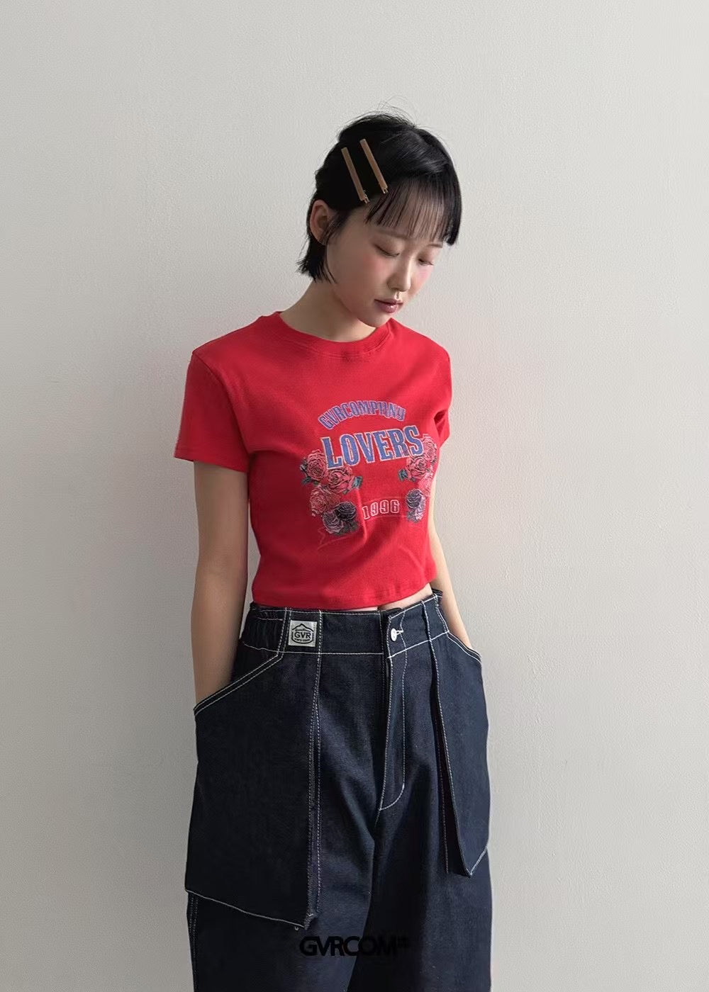Lovers玫瑰短Tee